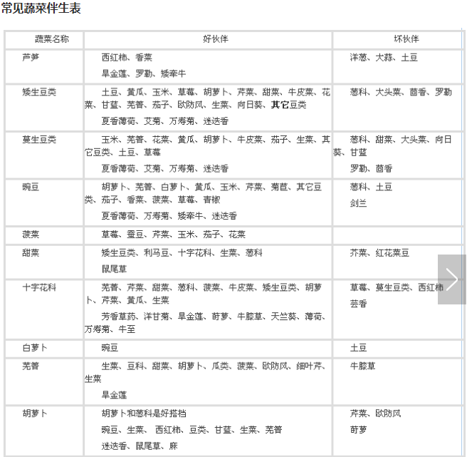 各类蔬菜种植时间表